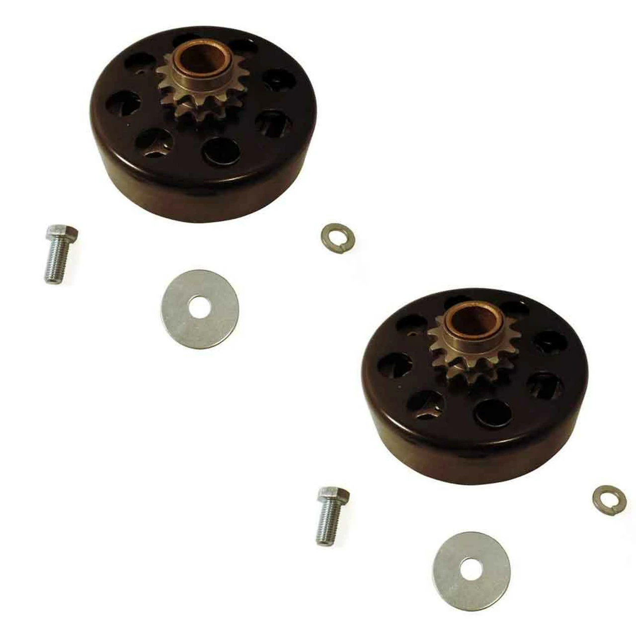 Promo 𧨠OMB Warehouse (2) Hilliard Extreme Mini Bike Go Kart Clutch - #35 Chain 3/4" Bore 12 Tooth π